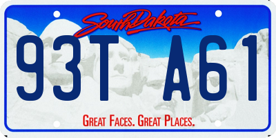 SD license plate 93TA61