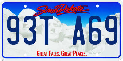 SD license plate 93TA69