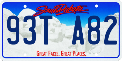 SD license plate 93TA82