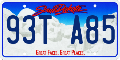 SD license plate 93TA85