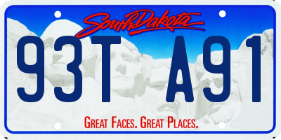 SD license plate 93TA91