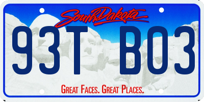 SD license plate 93TB03