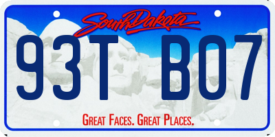 SD license plate 93TB07