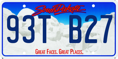 SD license plate 93TB27