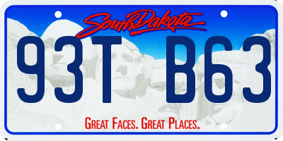 SD license plate 93TB63