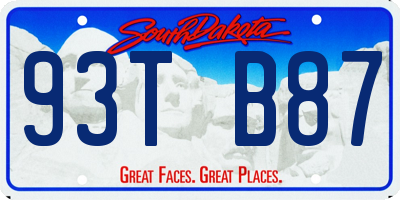 SD license plate 93TB87