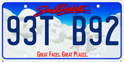 SD license plate 93TB92