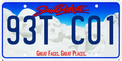 SD license plate 93TC01