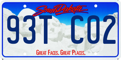 SD license plate 93TC02