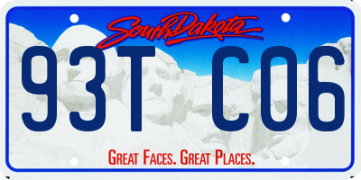 SD license plate 93TC06