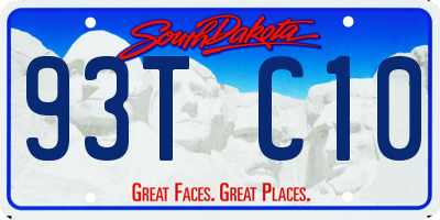 SD license plate 93TC10