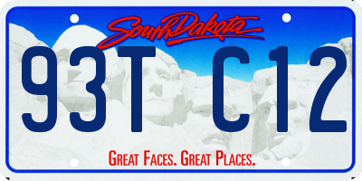 SD license plate 93TC12