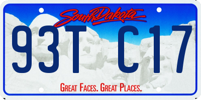 SD license plate 93TC17