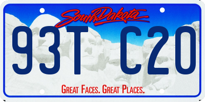 SD license plate 93TC20