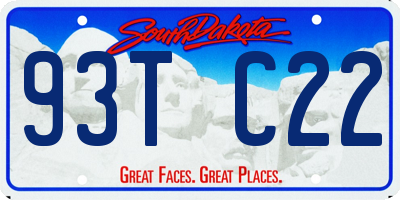 SD license plate 93TC22