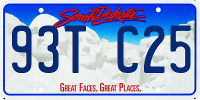 SD license plate 93TC25