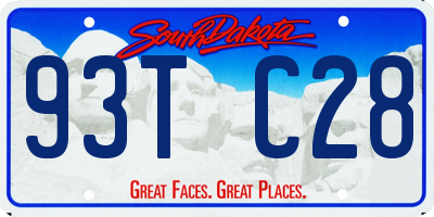 SD license plate 93TC28