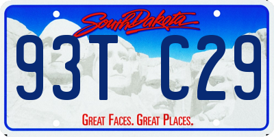 SD license plate 93TC29