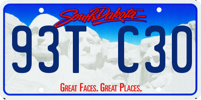 SD license plate 93TC30