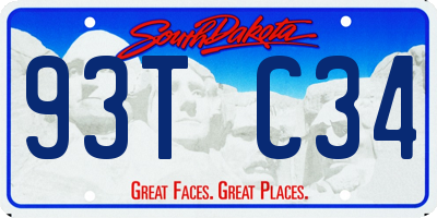 SD license plate 93TC34