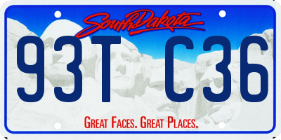 SD license plate 93TC36