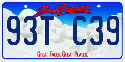 SD license plate 93TC39
