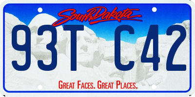 SD license plate 93TC42