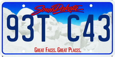 SD license plate 93TC43