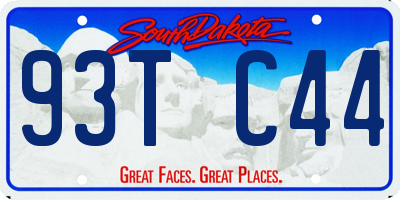SD license plate 93TC44