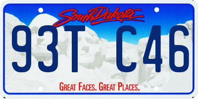 SD license plate 93TC46