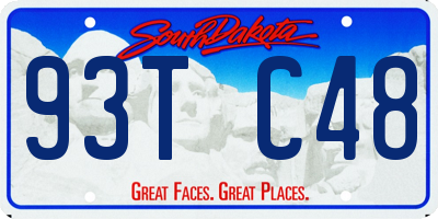 SD license plate 93TC48