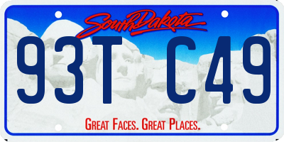 SD license plate 93TC49