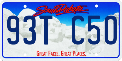 SD license plate 93TC50