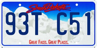 SD license plate 93TC51
