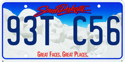 SD license plate 93TC56