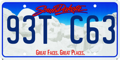 SD license plate 93TC63