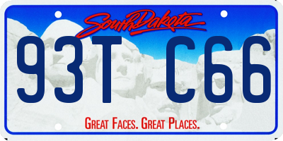 SD license plate 93TC66