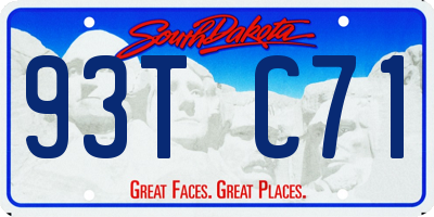 SD license plate 93TC71