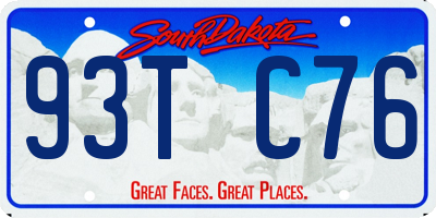 SD license plate 93TC76
