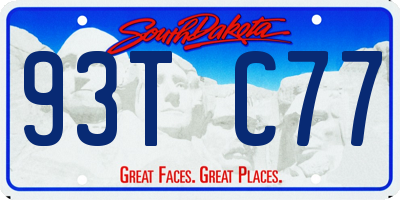 SD license plate 93TC77