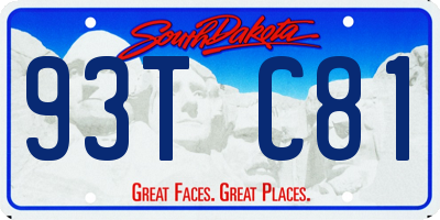 SD license plate 93TC81