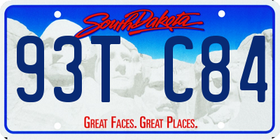 SD license plate 93TC84