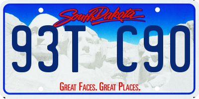 SD license plate 93TC90