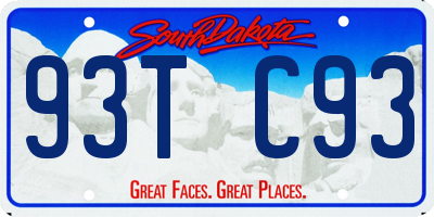 SD license plate 93TC93