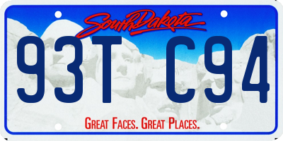 SD license plate 93TC94