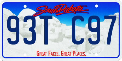 SD license plate 93TC97