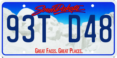 SD license plate 93TD48
