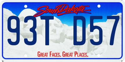 SD license plate 93TD57