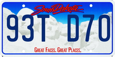 SD license plate 93TD70