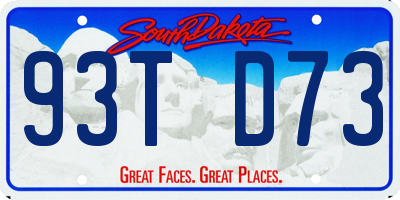 SD license plate 93TD73